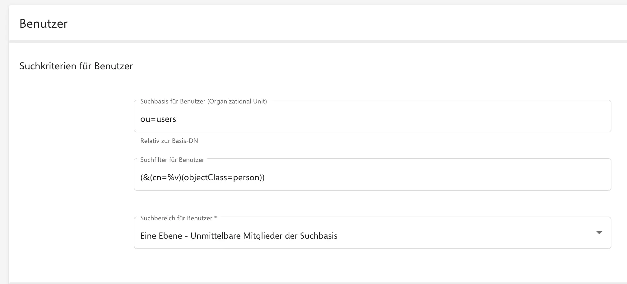 Benutzerkonfiguration