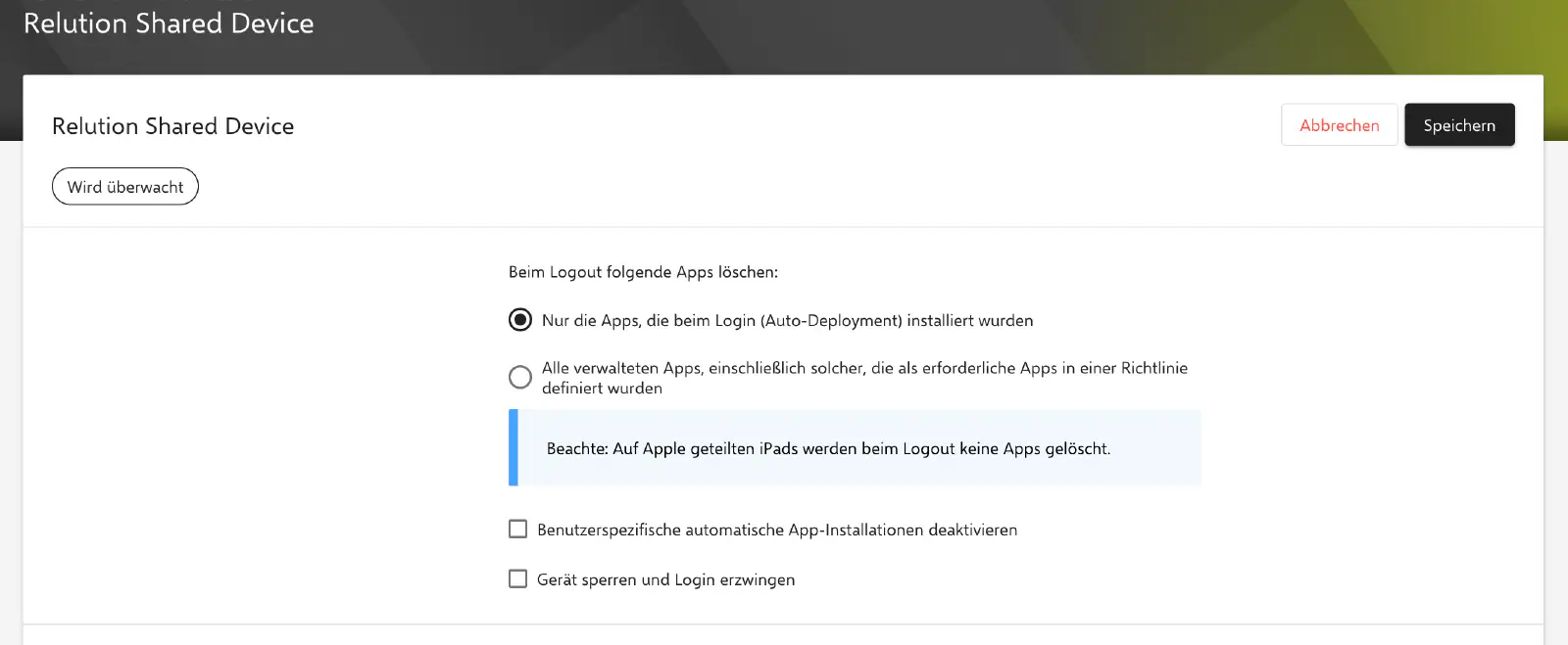 Relution Shared Device