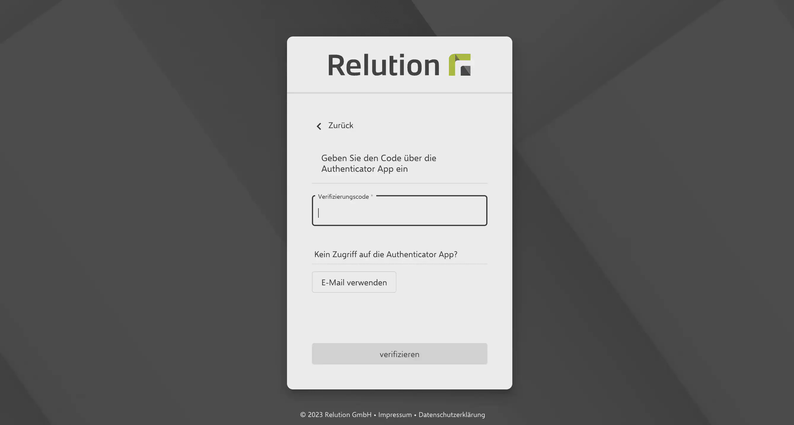 Authenticator App in Verwendung