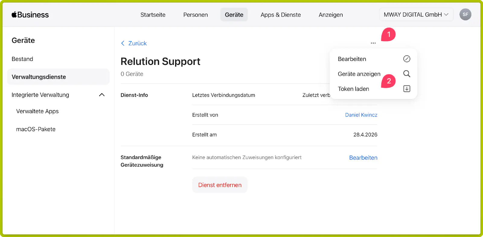 Apple Business Manager Téléchargement DEP