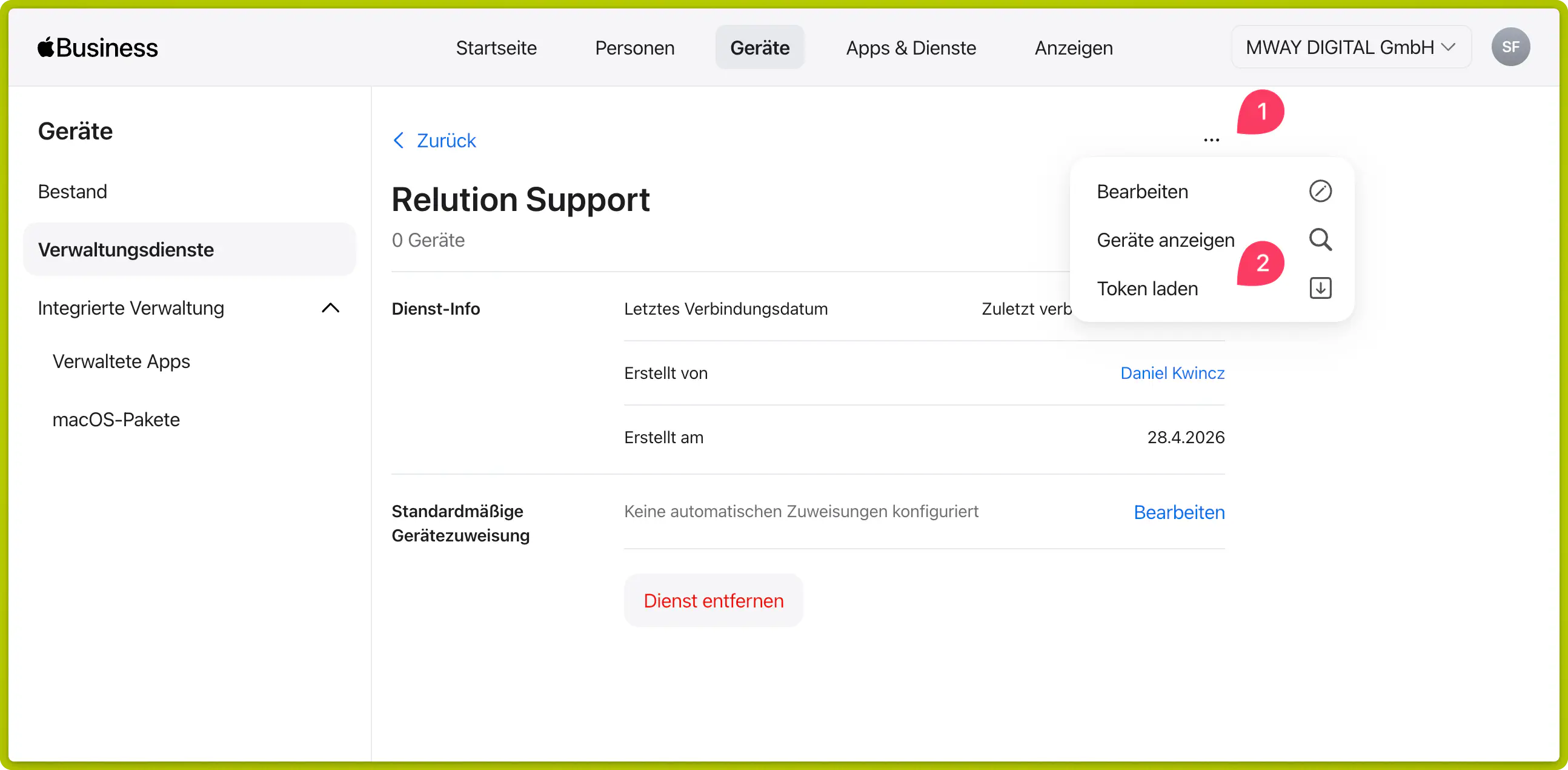 Apple Business Manager Téléchargement DEP