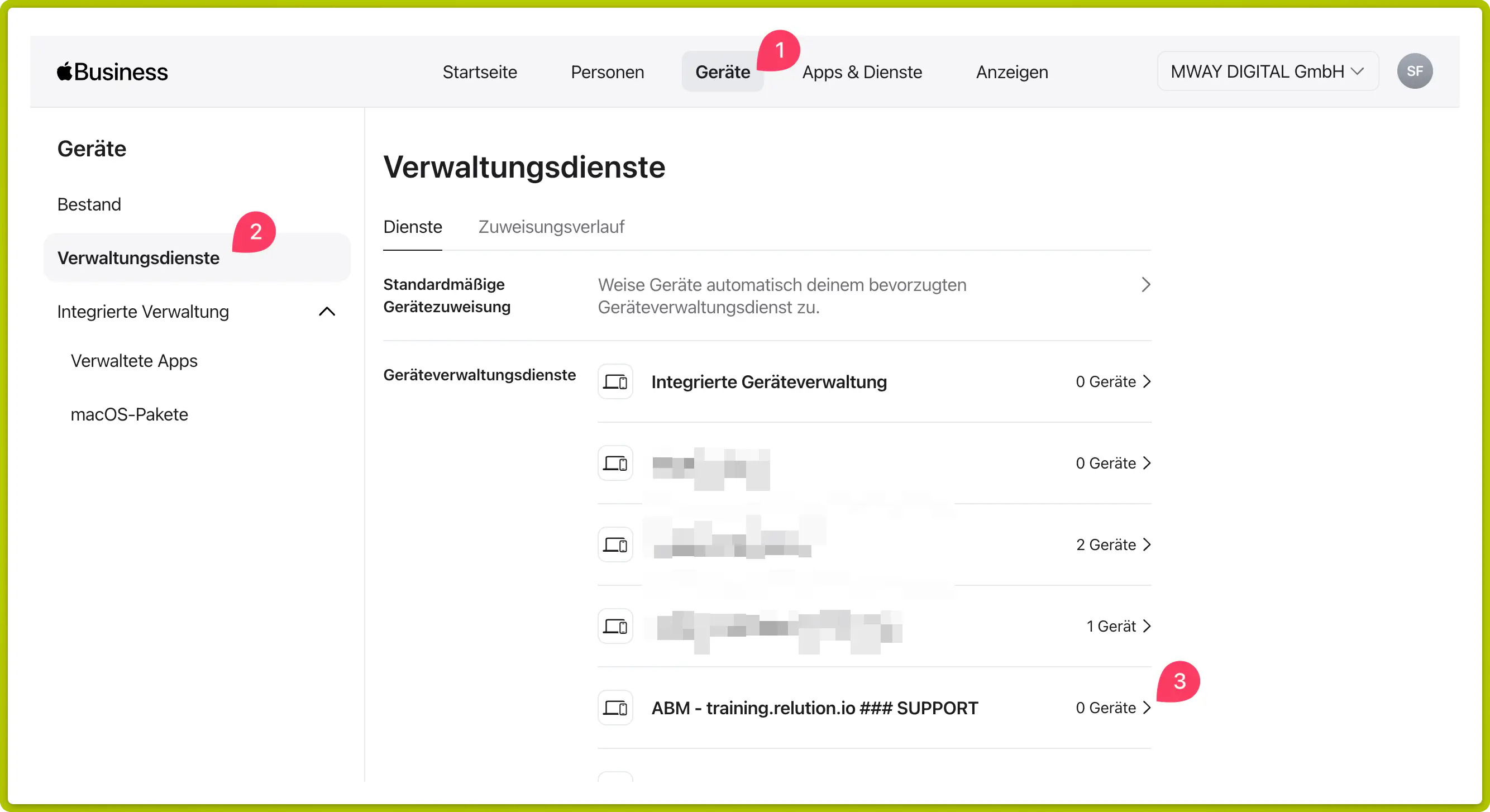 Apple Business Manager Aperçu DEP