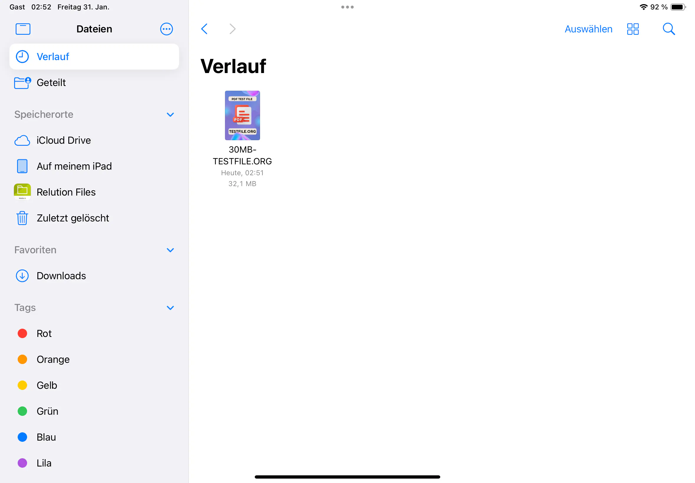 Fehler in Apple Dateien App auf geteiltem iPad - Downloads fehlen in iOS 18