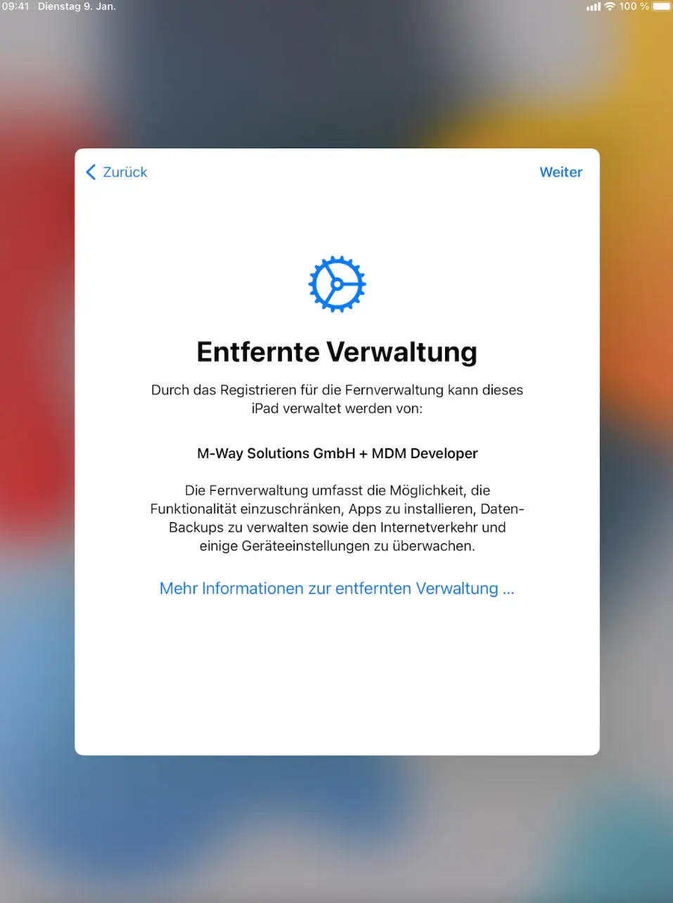 Apple-Gerät automatisch in Relution über DEP eingeschrieben