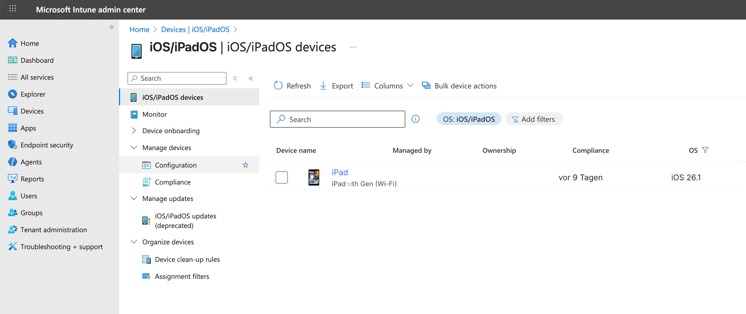 Third-party MDM view
