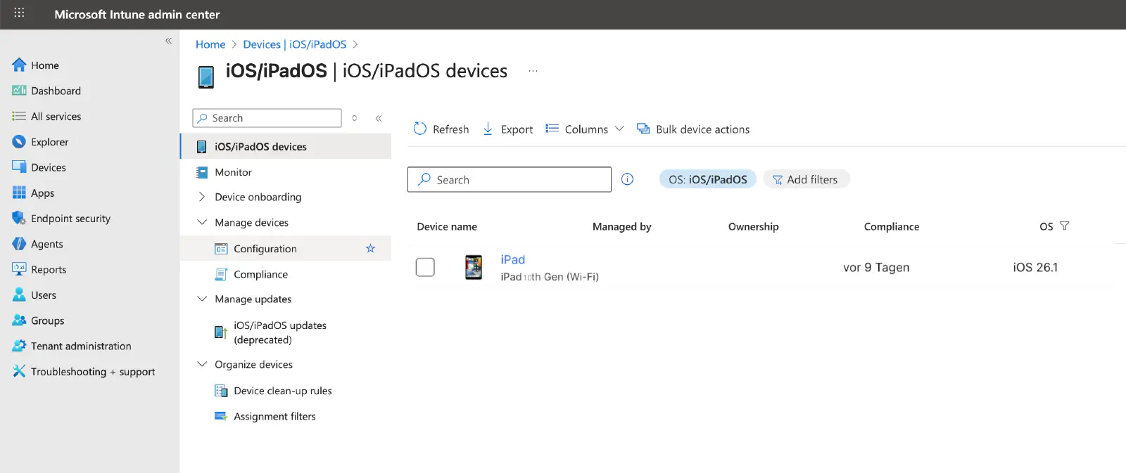 Third-party MDM view