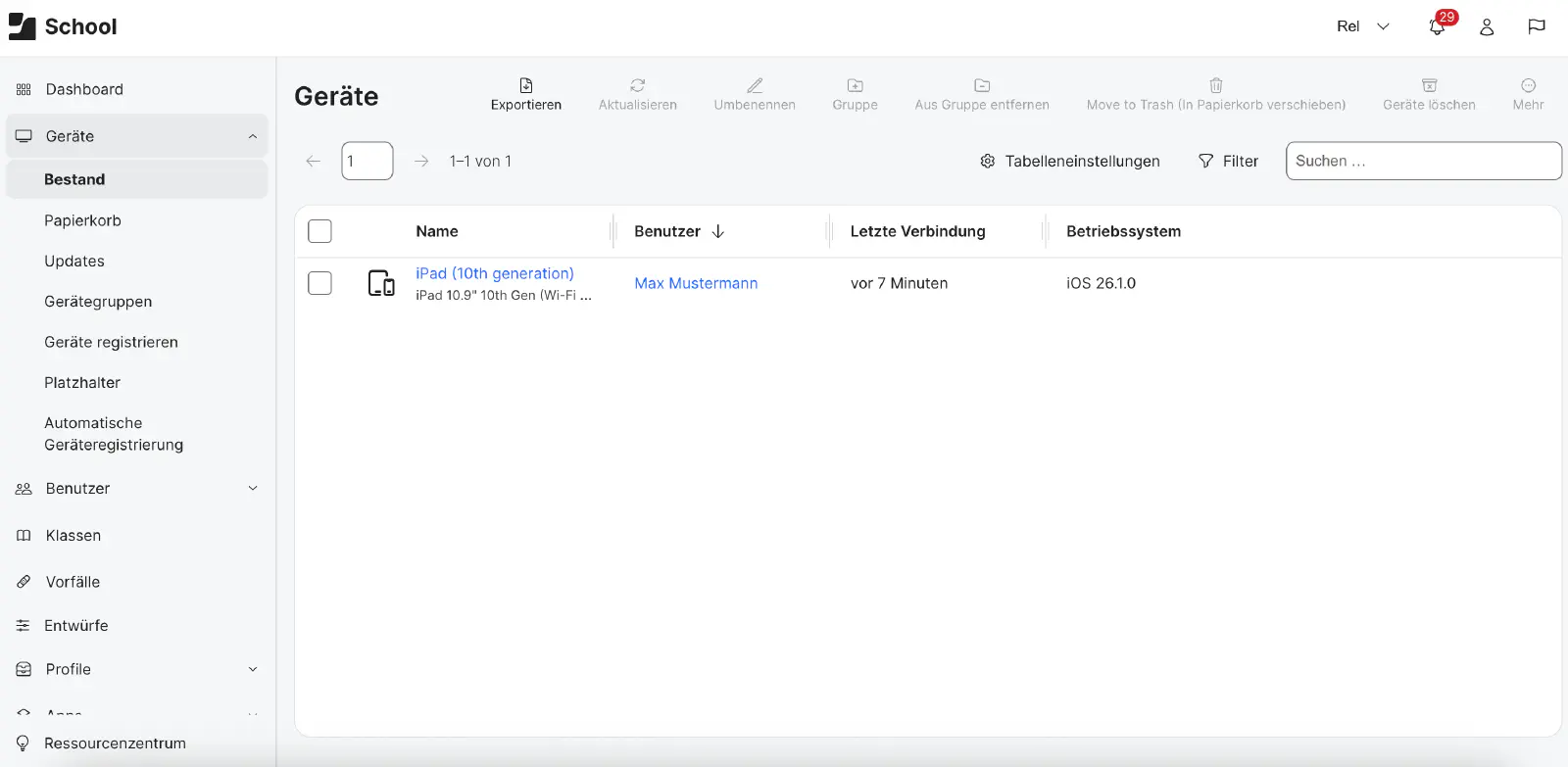 Third-party MDM view