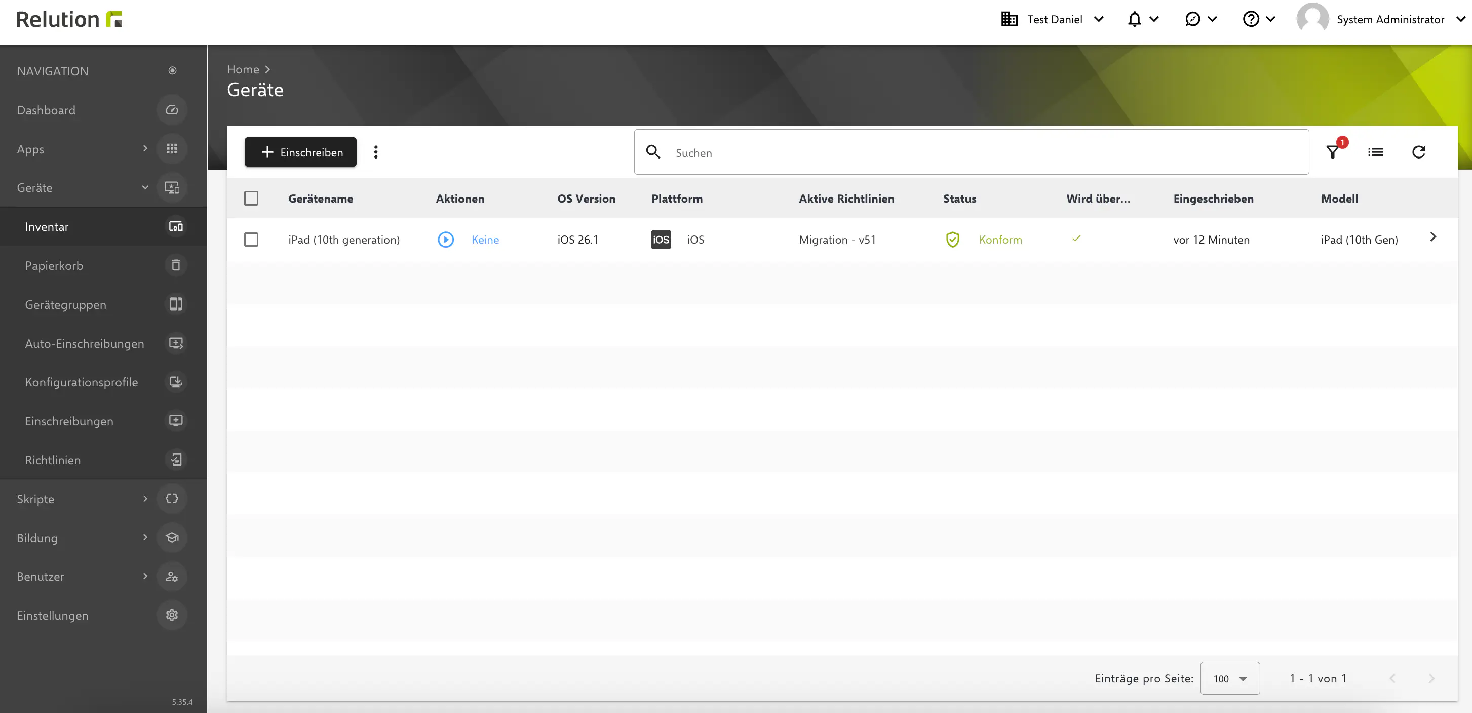 Successful migration to Relution