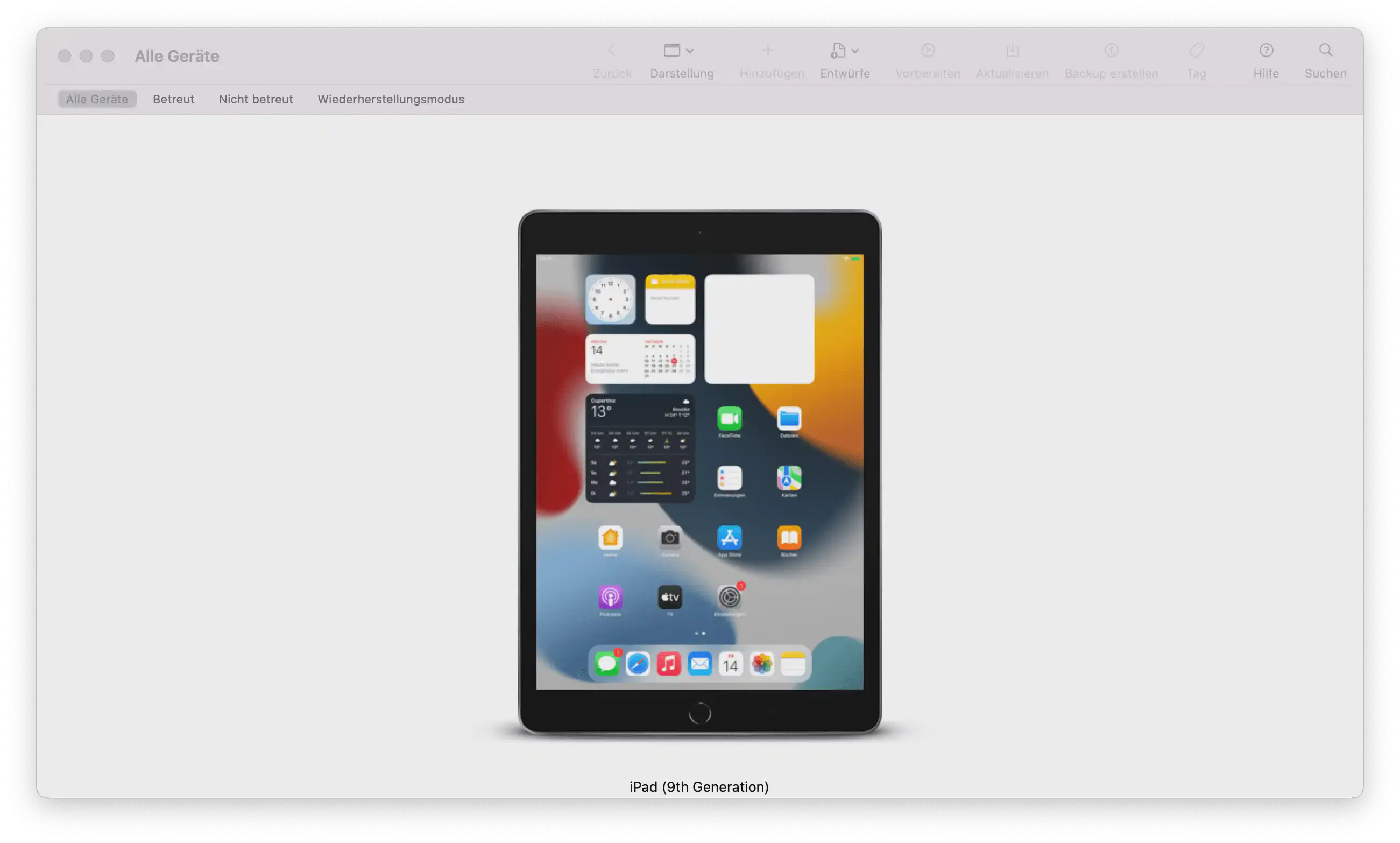 Gerät nach Supervisionszertifikat-Entsperrung wieder in Apple Configurator verfügbar