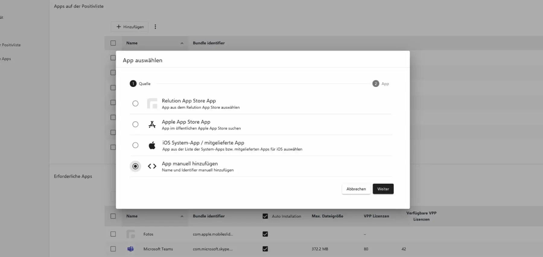 AirDrop-Bundle-Identifier in der App-Konformität für iOS 18 eintragen