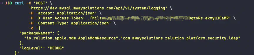 Loglevel per Curl-Befehl steuern und als Alias speichern