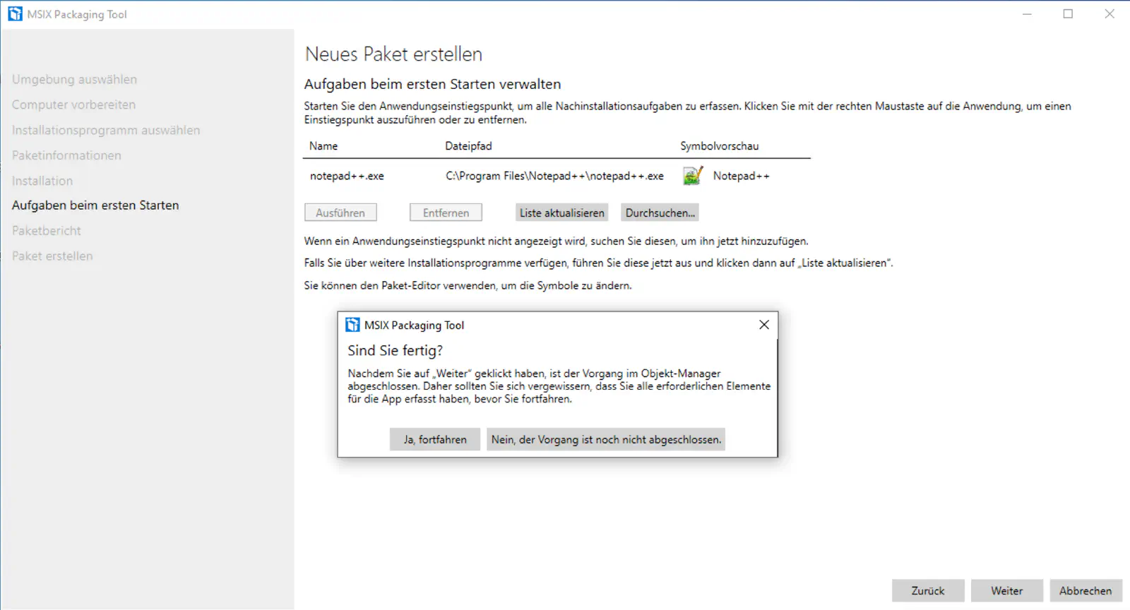 MSIX Packaging Tool