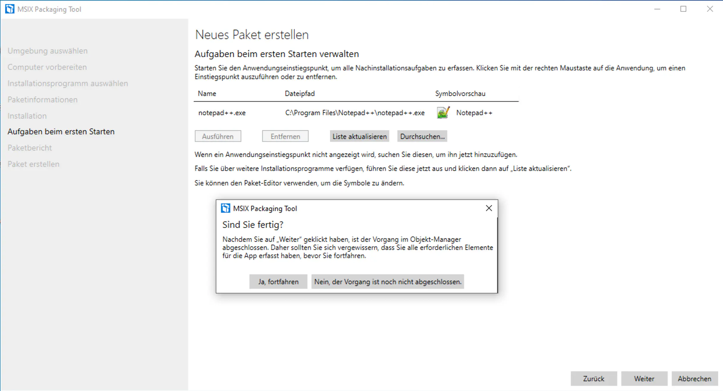 MSIX Packaging Tool