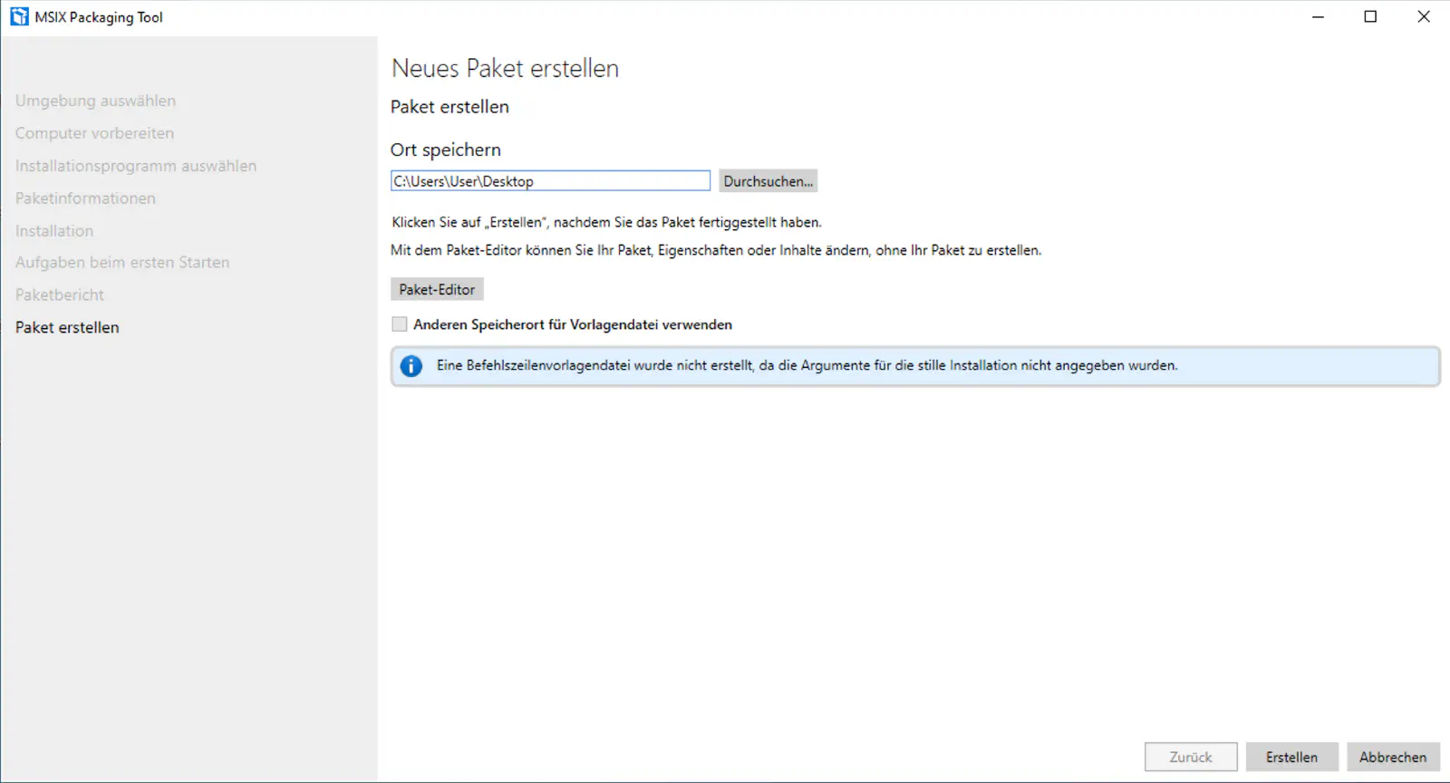 MSIX Packaging Tool