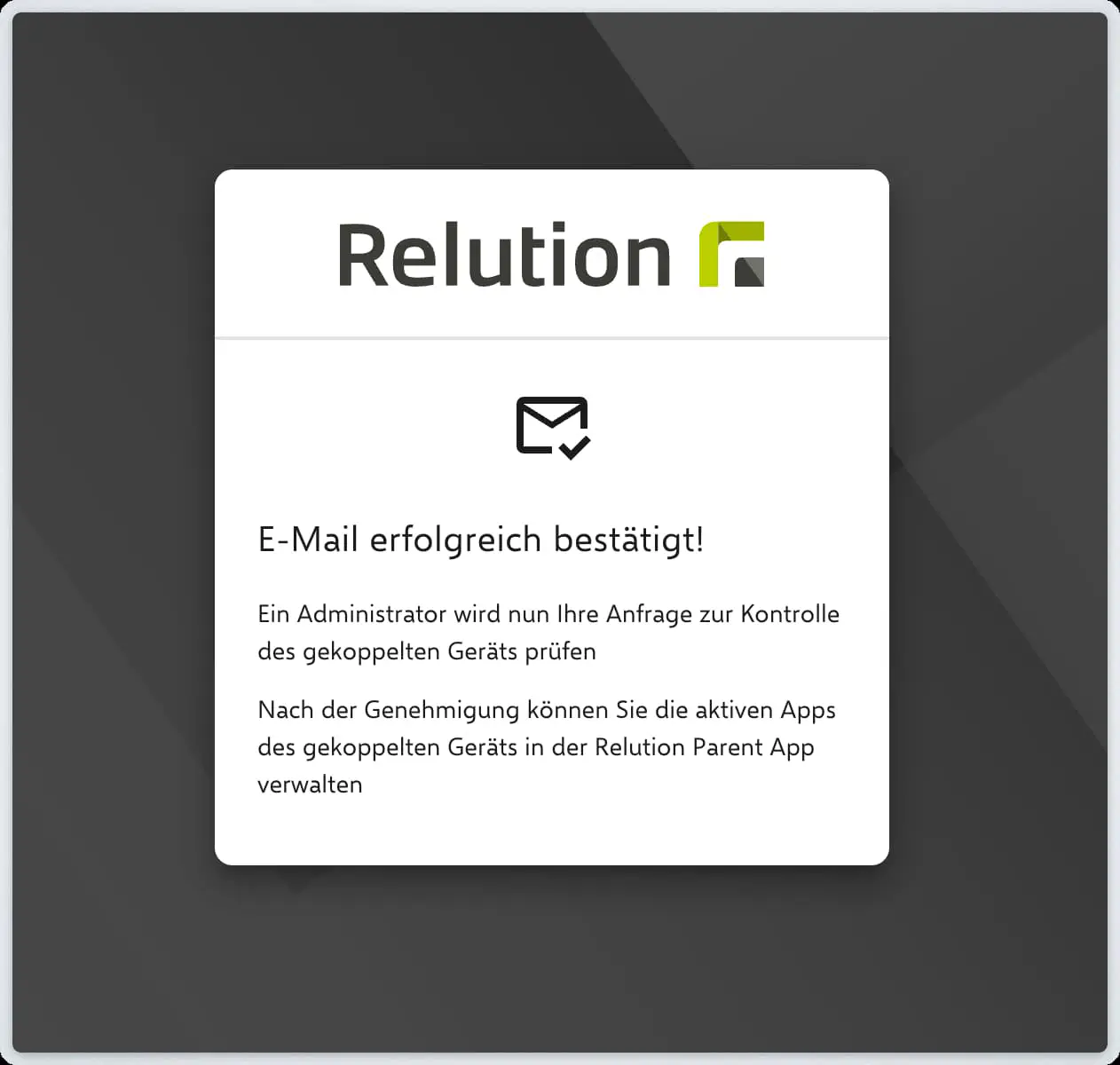 Kopplung in Relution Admin freigeben oder ablehnen