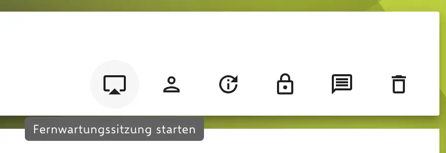 Fernwartungssitzung starten