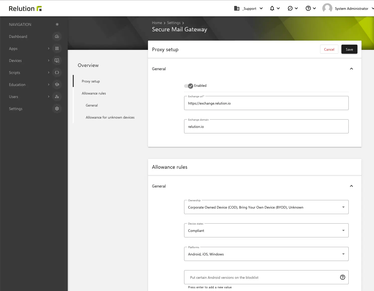 Configuration Exchange