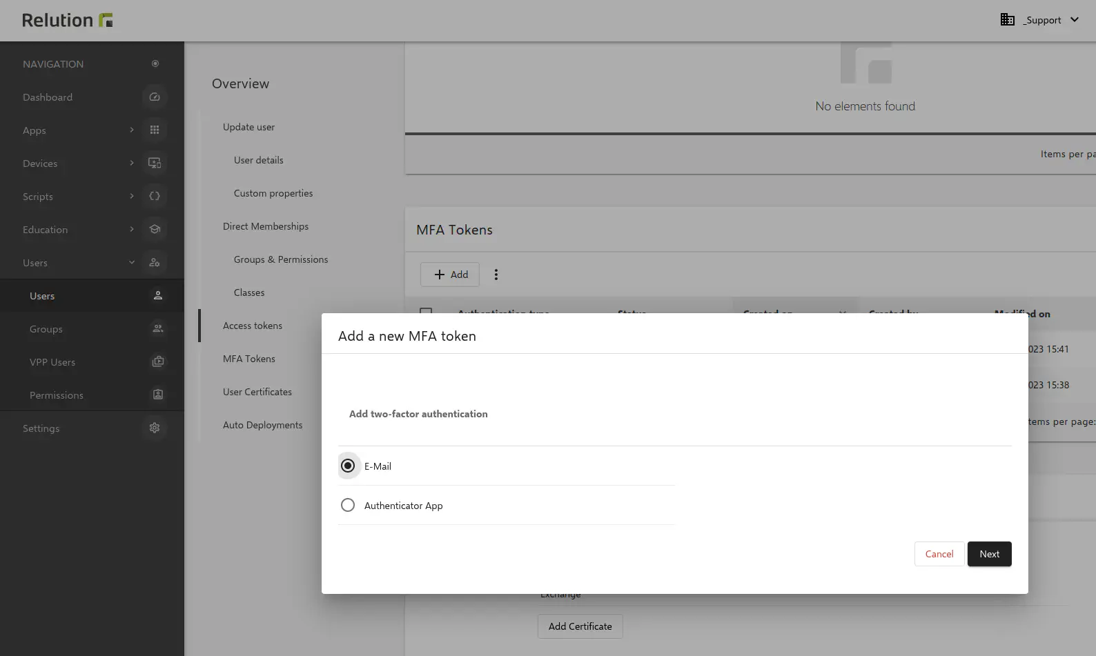 Activate email token