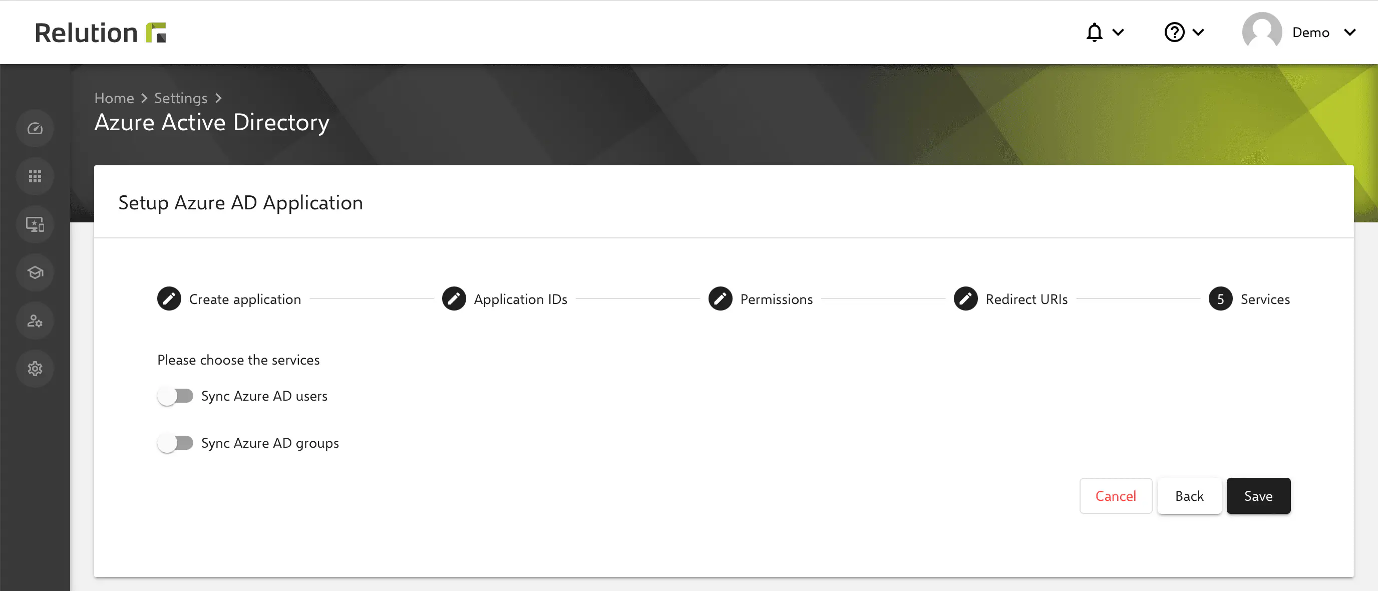 Options de synchronisation des utilisateurs et groupes Azure AD étape 5 Relution Autopilot