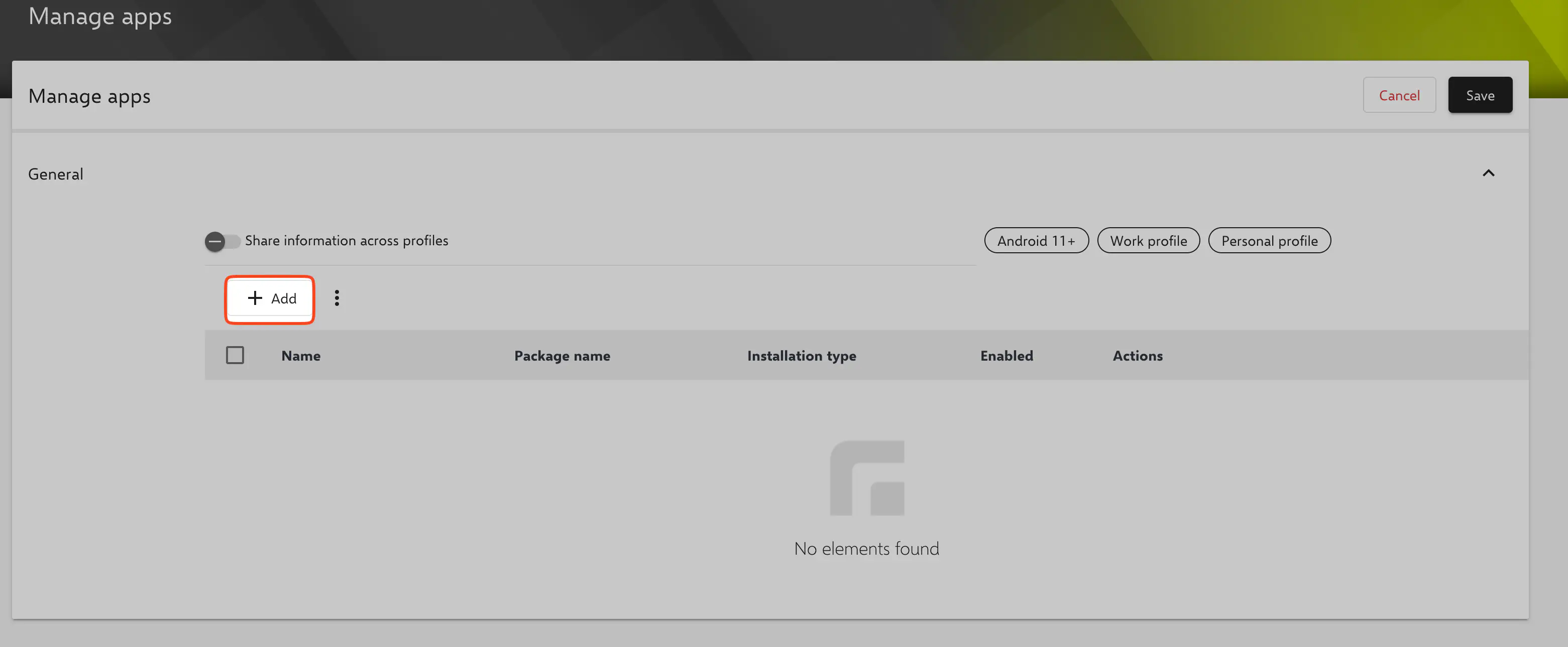 Adding a managed Android Enterprise app in Relution console