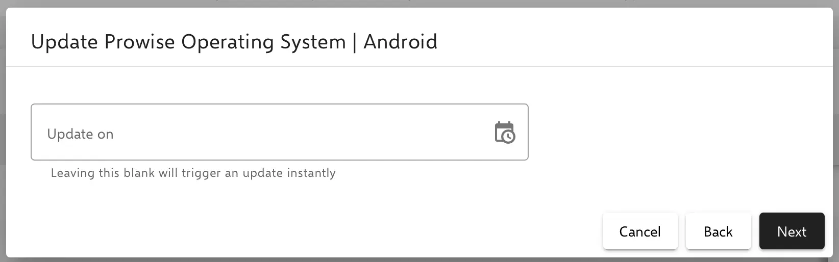 Mettre à jour le système d&rsquo;exploitation Prowise