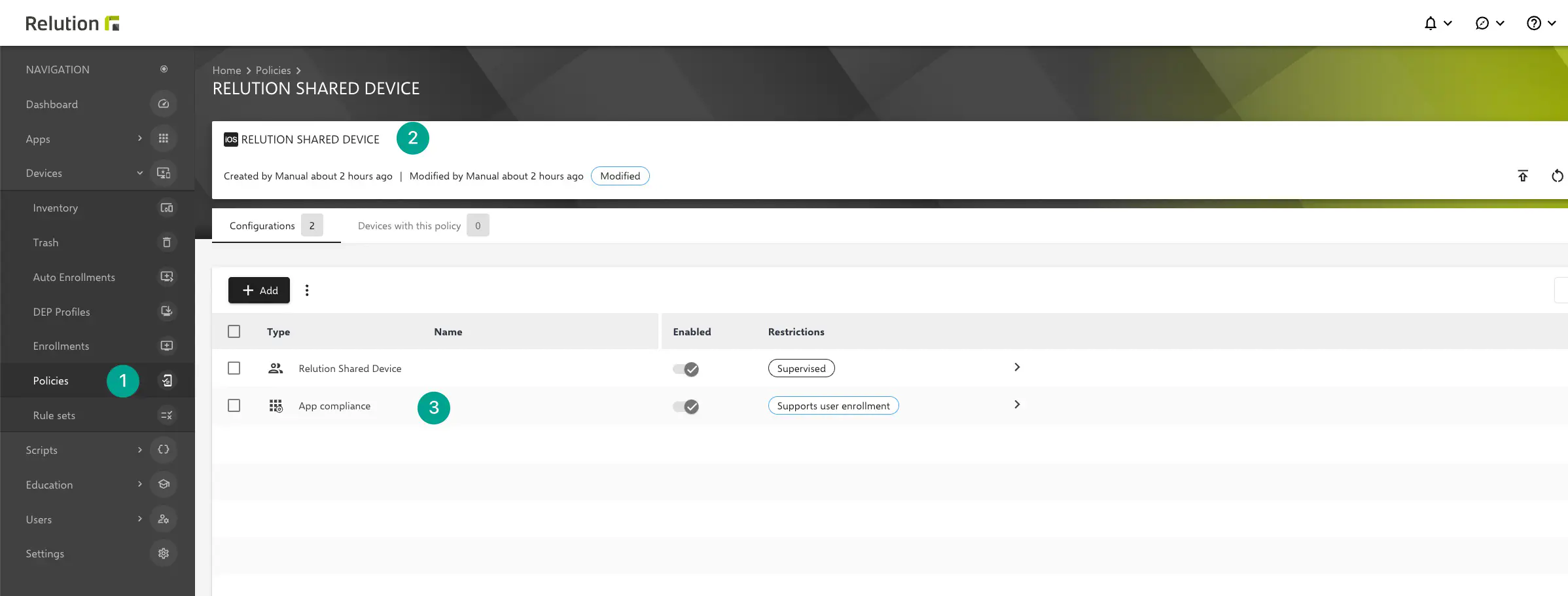 Relution Shared Device
