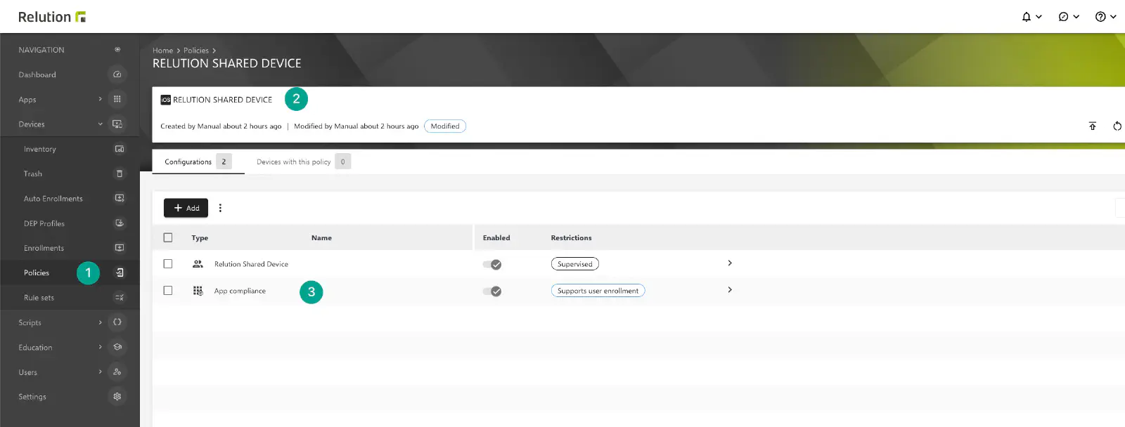 Relution Shared Device