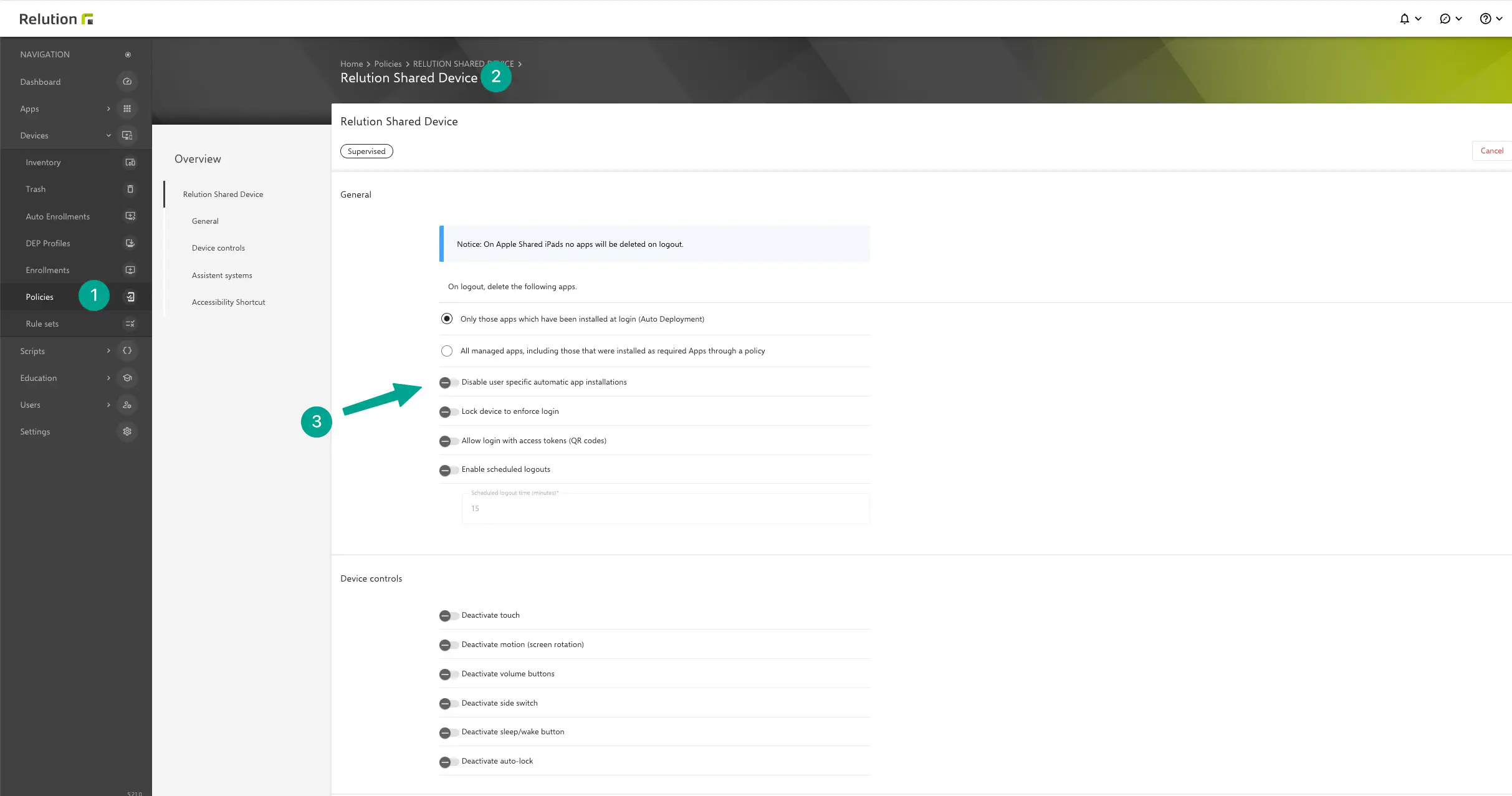 Relution Shared Device