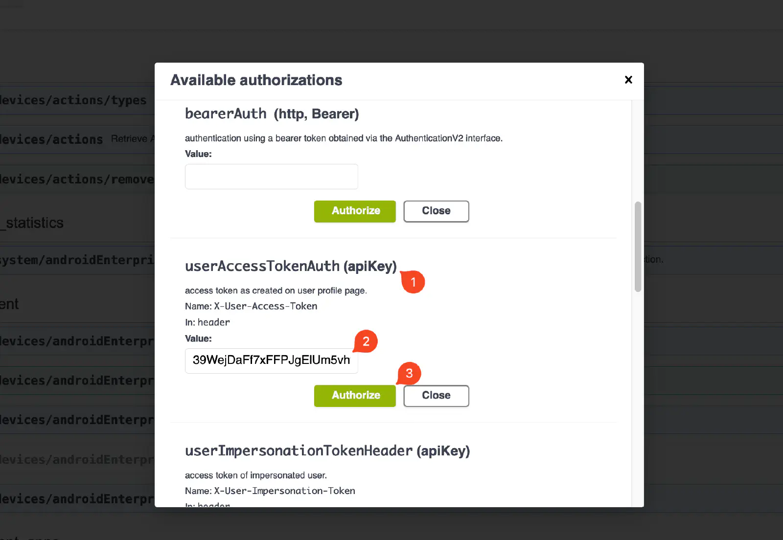 Définition du point d’enregistrement et du niveau DEBUG via l’API Web Relution