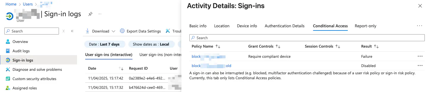 Policy Debug