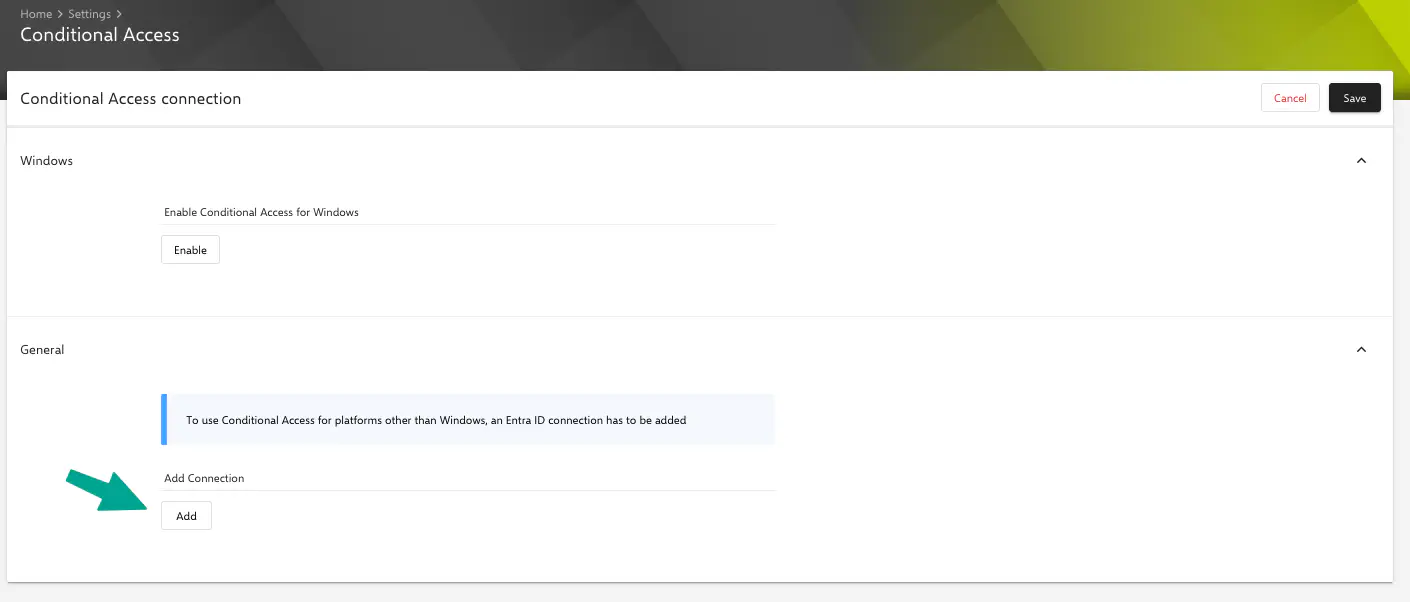 Setting Landingpage