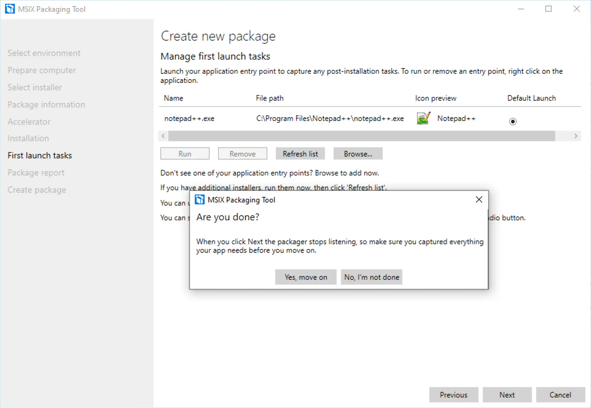 MSIX Packaging Tool
