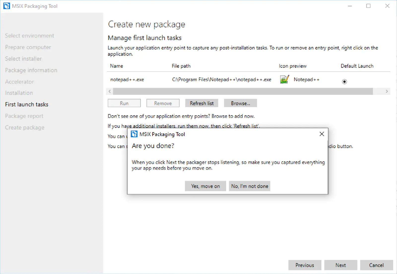 MSIX Packaging Tool
