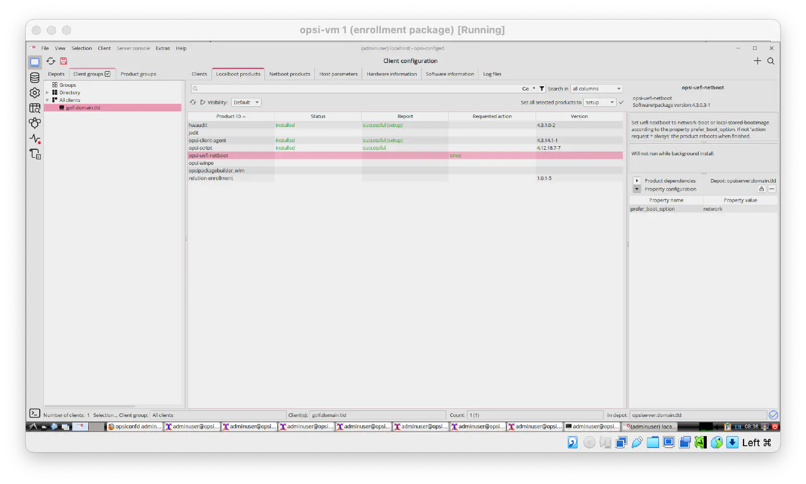 Install opsi localboot products