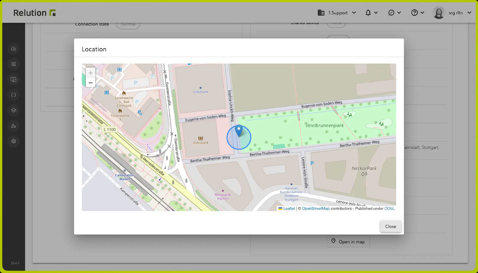 Afficher la position d’un appareil sur une carte