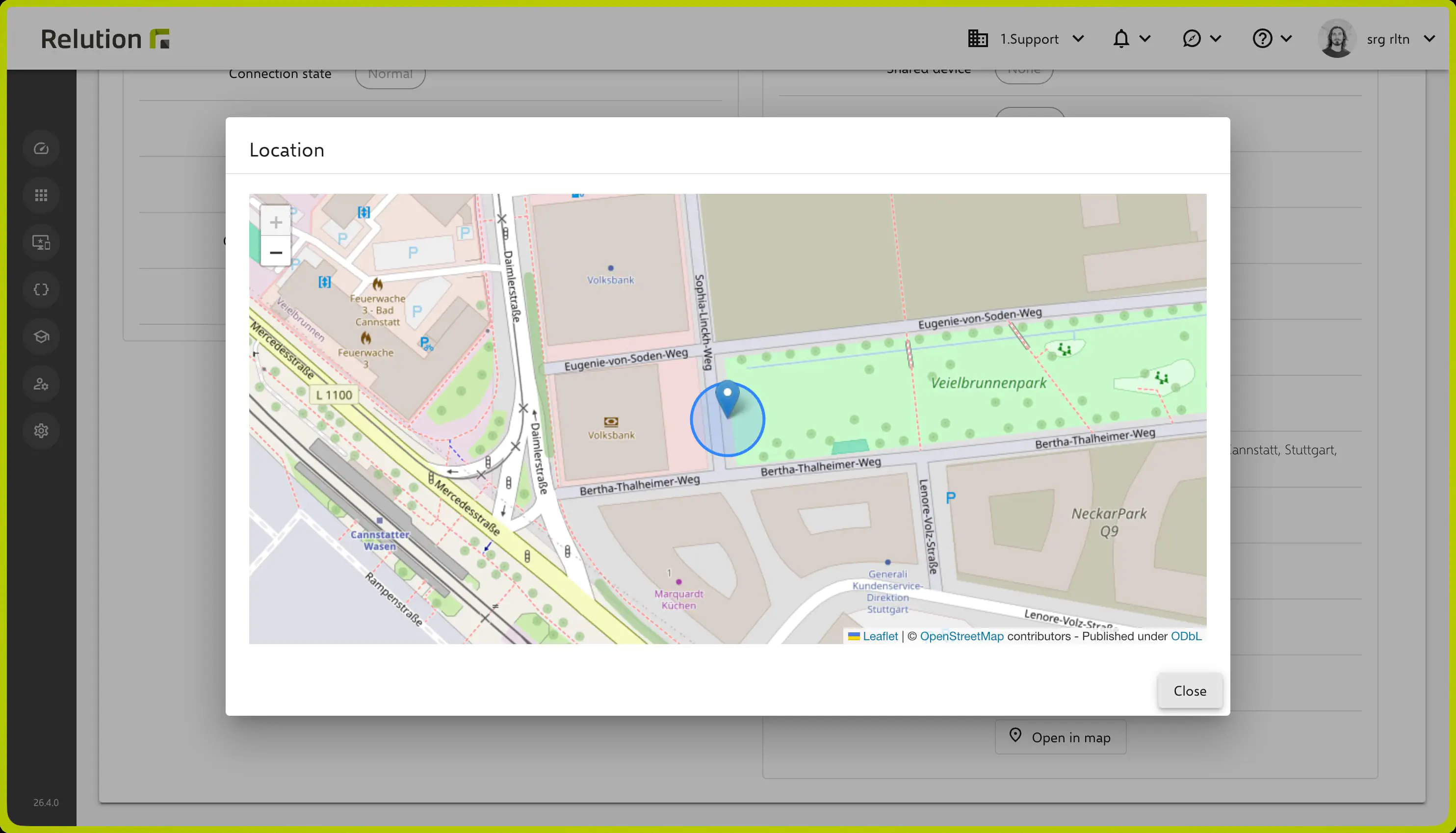 Afficher la position d’un appareil sur une carte