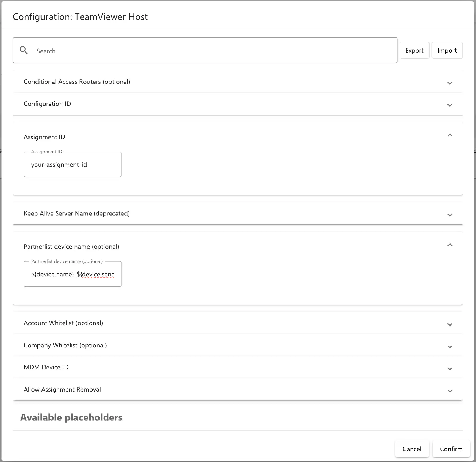 Configuration de TeamViewer Host