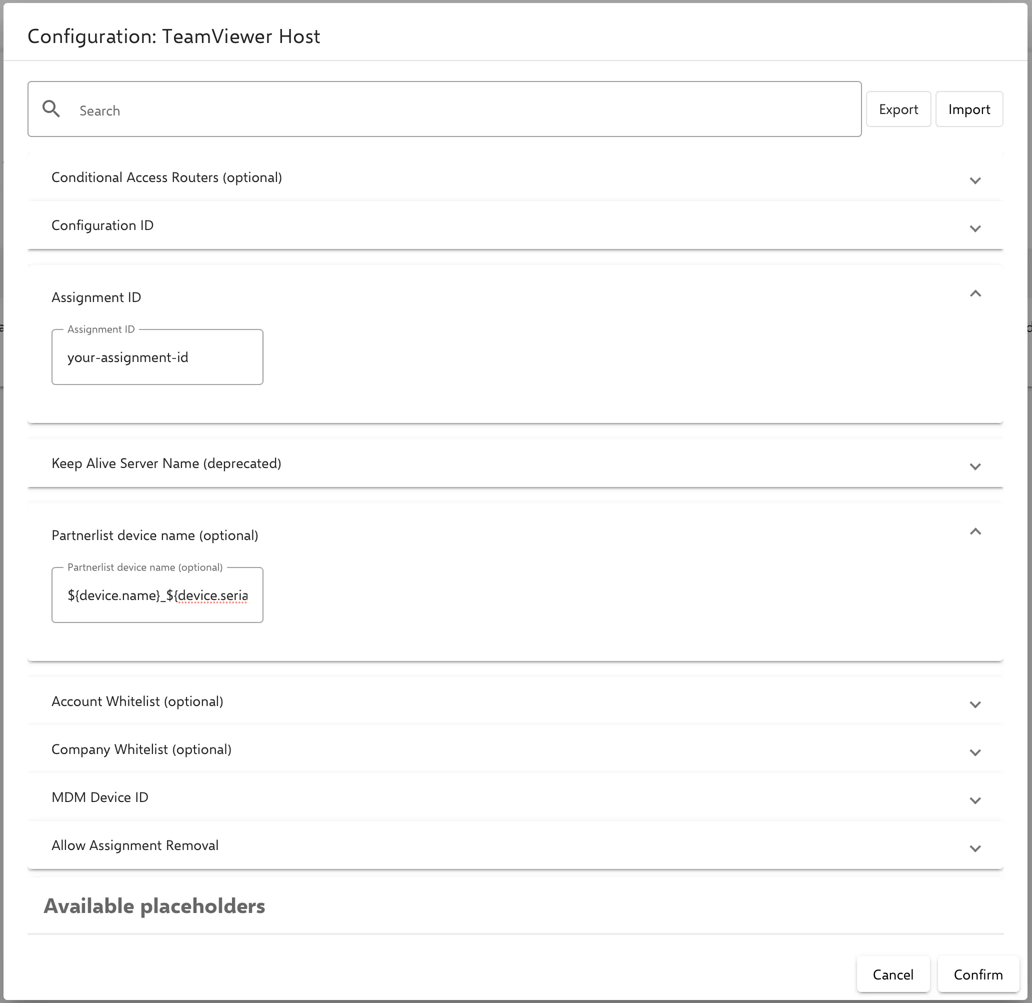 Configuration de TeamViewer Host